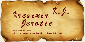 Krešimir Jerotić vizit kartica